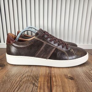 Flag LTD Nappa Glove Men Sz 9.5M Brown Leather Preppy Hipster Low Sneakers Shoes